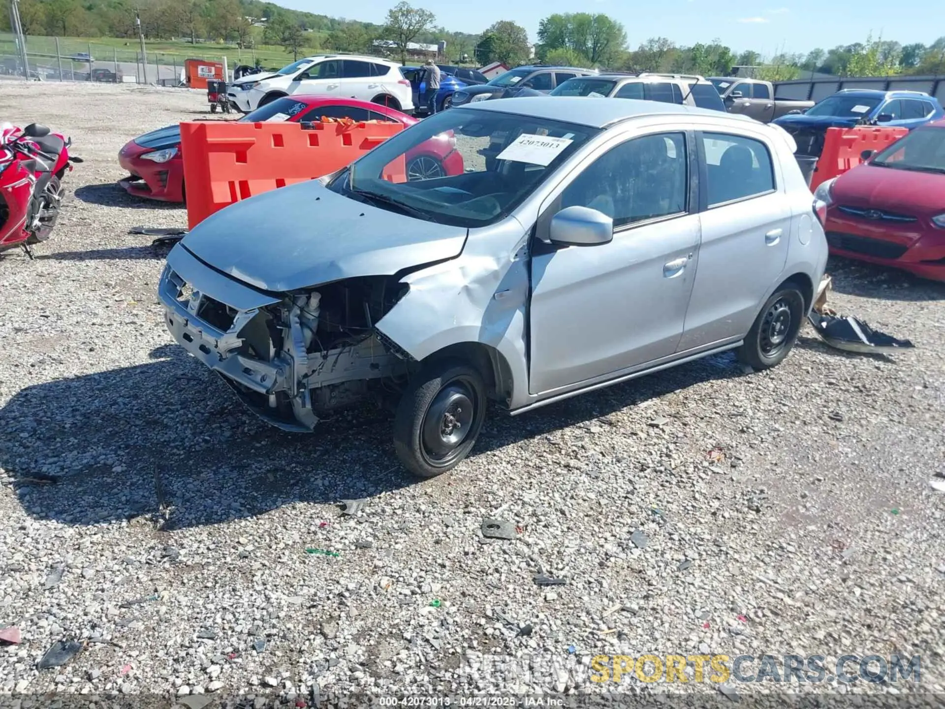 2 fotografías del automóvil dañado ML32AUHJ8MH003121 MITSUBISHI MIRAGE 2021