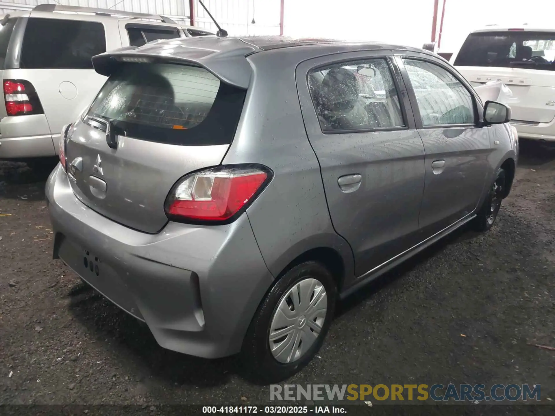 4 fotografías del automóvil dañado ML32AUHJ8MH005001 MITSUBISHI MIRAGE 2021