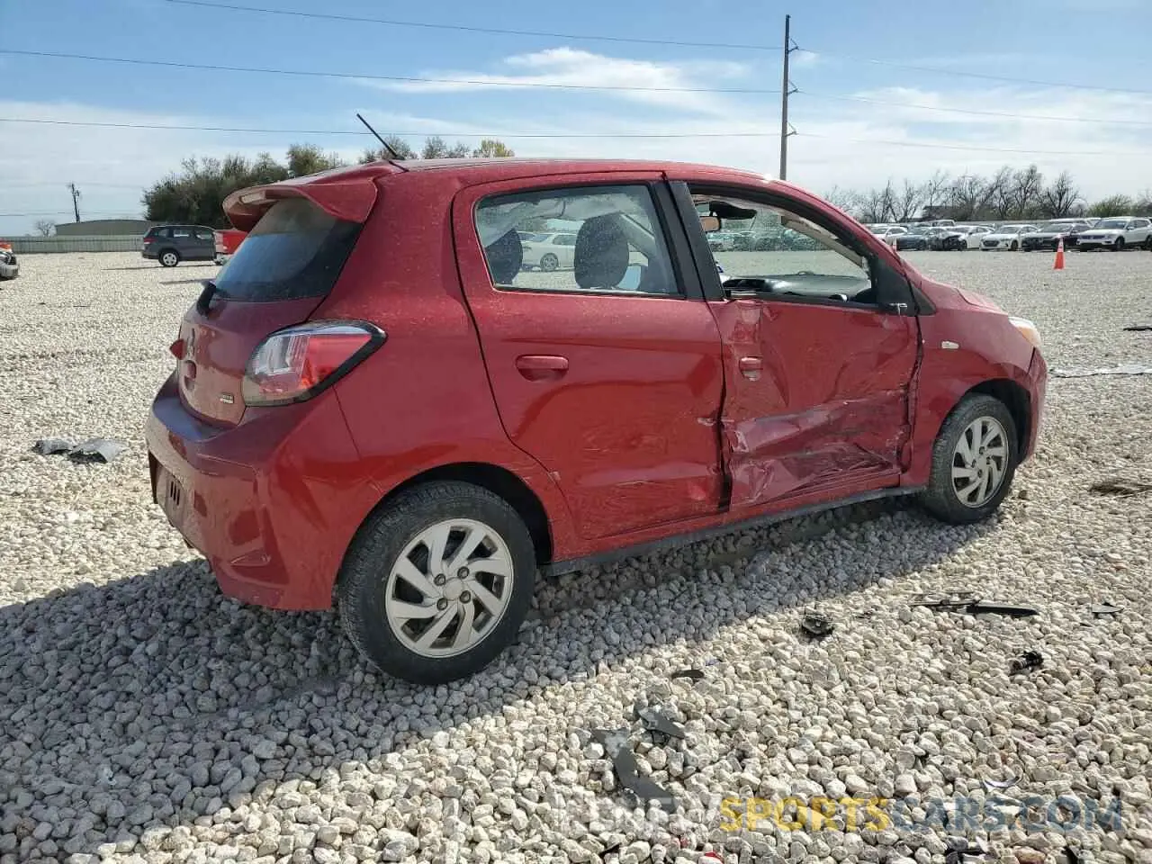 3 fotografías del automóvil dañado ML32AUHJ8MH007878 MITSUBISHI MIRAGE 2021