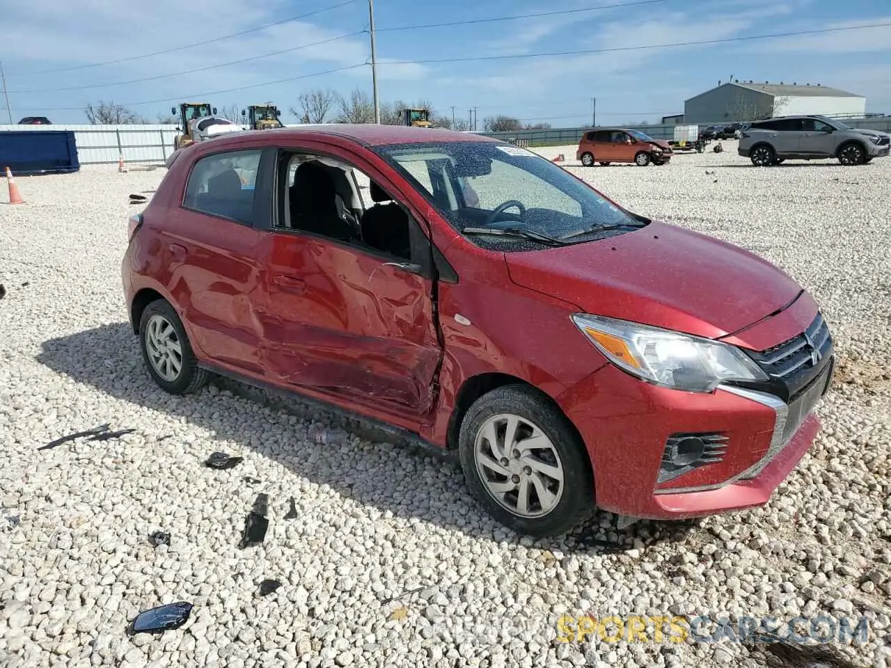 4 fotografías del automóvil dañado ML32AUHJ8MH007878 MITSUBISHI MIRAGE 2021