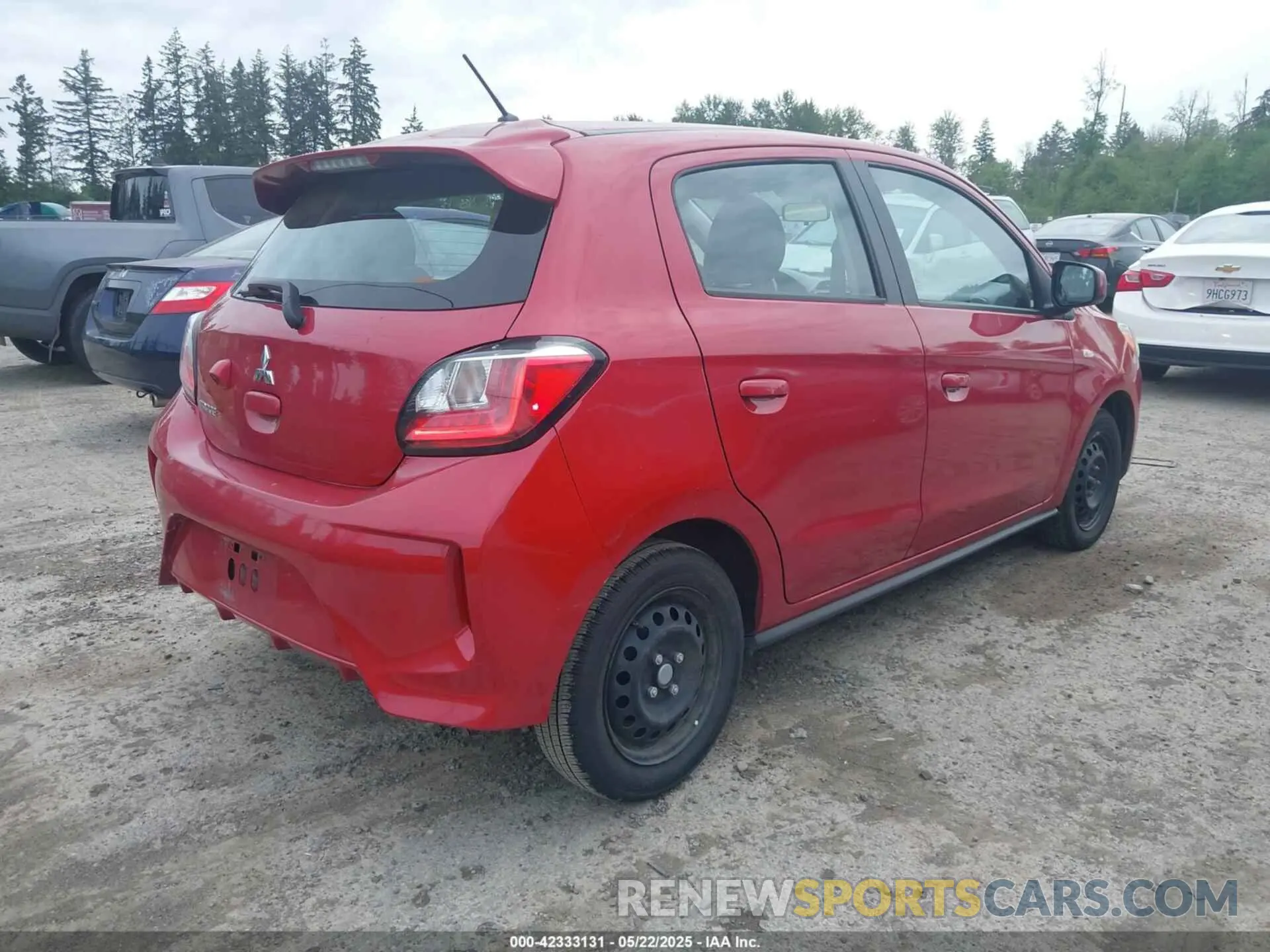 4 fotografías del automóvil dañado ML32AUHJ8MH014457 MITSUBISHI MIRAGE 2021