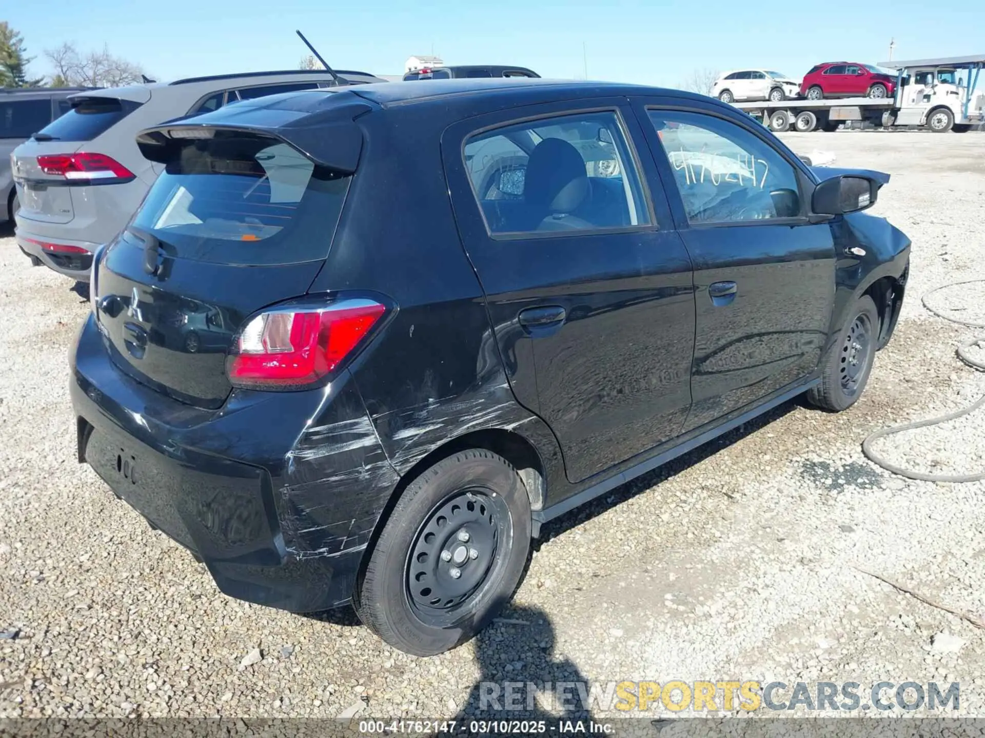4 fotografías del automóvil dañado ML32AUHJXMH009860 MITSUBISHI MIRAGE 2021