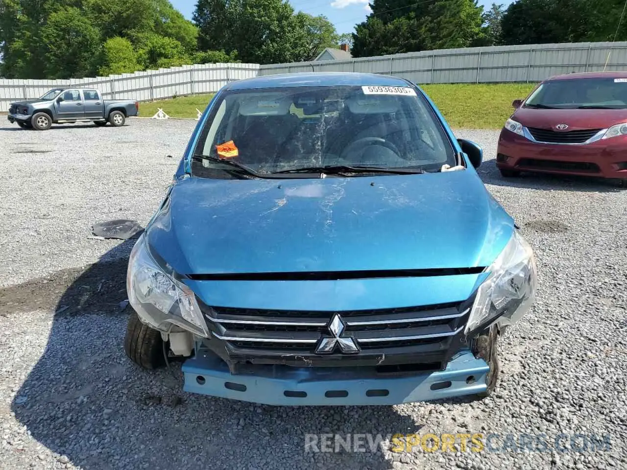 5 fotografías del automóvil dañado ML32AUHJXMH011429 MITSUBISHI MIRAGE 2021