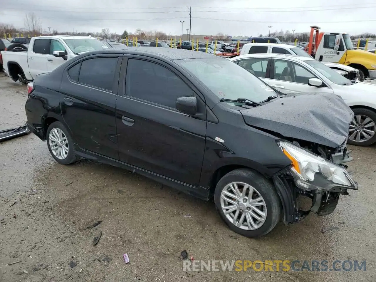 4 fotografías del automóvil dañado ML32FUFJ0MHF04592 MITSUBISHI MIRAGE 2021