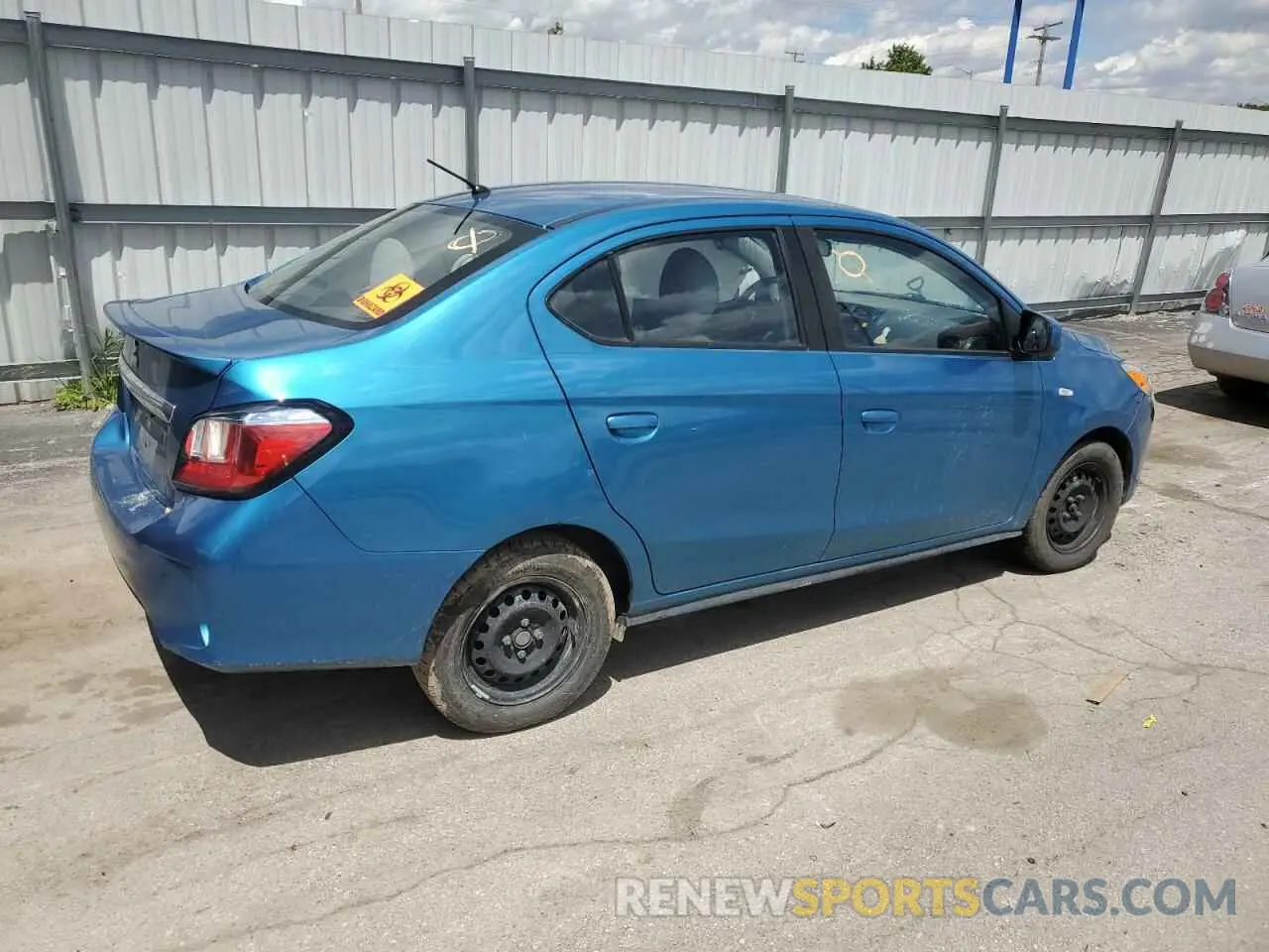 3 fotografías del automóvil dañado ML32FUFJ1MHF00907 MITSUBISHI MIRAGE 2021