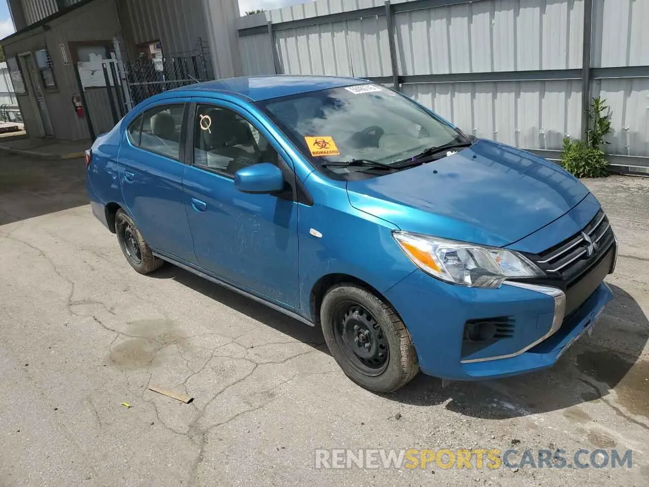 4 fotografías del automóvil dañado ML32FUFJ1MHF00907 MITSUBISHI MIRAGE 2021