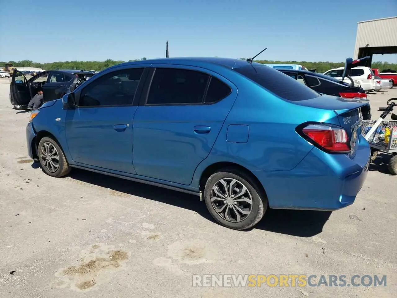 2 fotografías del automóvil dañado ML32FUFJ2MHF05467 MITSUBISHI MIRAGE 2021