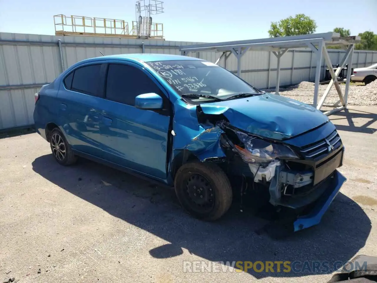4 fotografías del automóvil dañado ML32FUFJ2MHF05467 MITSUBISHI MIRAGE 2021