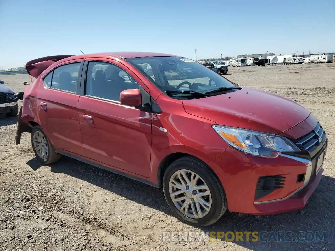 4 fotografías del automóvil dañado ML32FUFJ2MHF07347 MITSUBISHI MIRAGE 2021