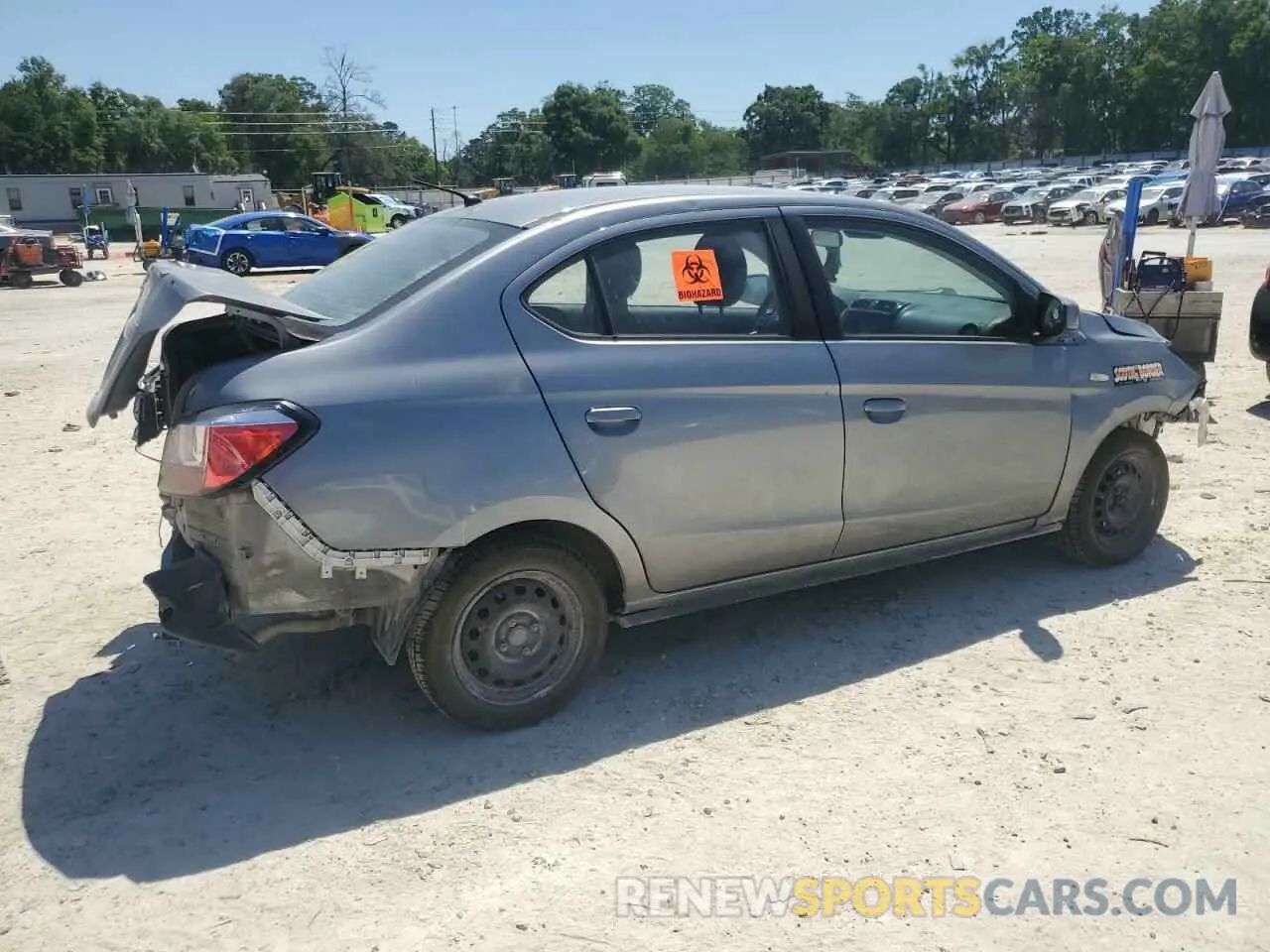 3 fotografías del automóvil dañado ML32FUFJ3MHF01525 MITSUBISHI MIRAGE 2021
