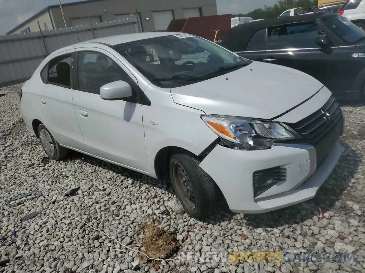 4 fotografías del automóvil dañado ML32FUFJ3MHF03713 MITSUBISHI MIRAGE 2021