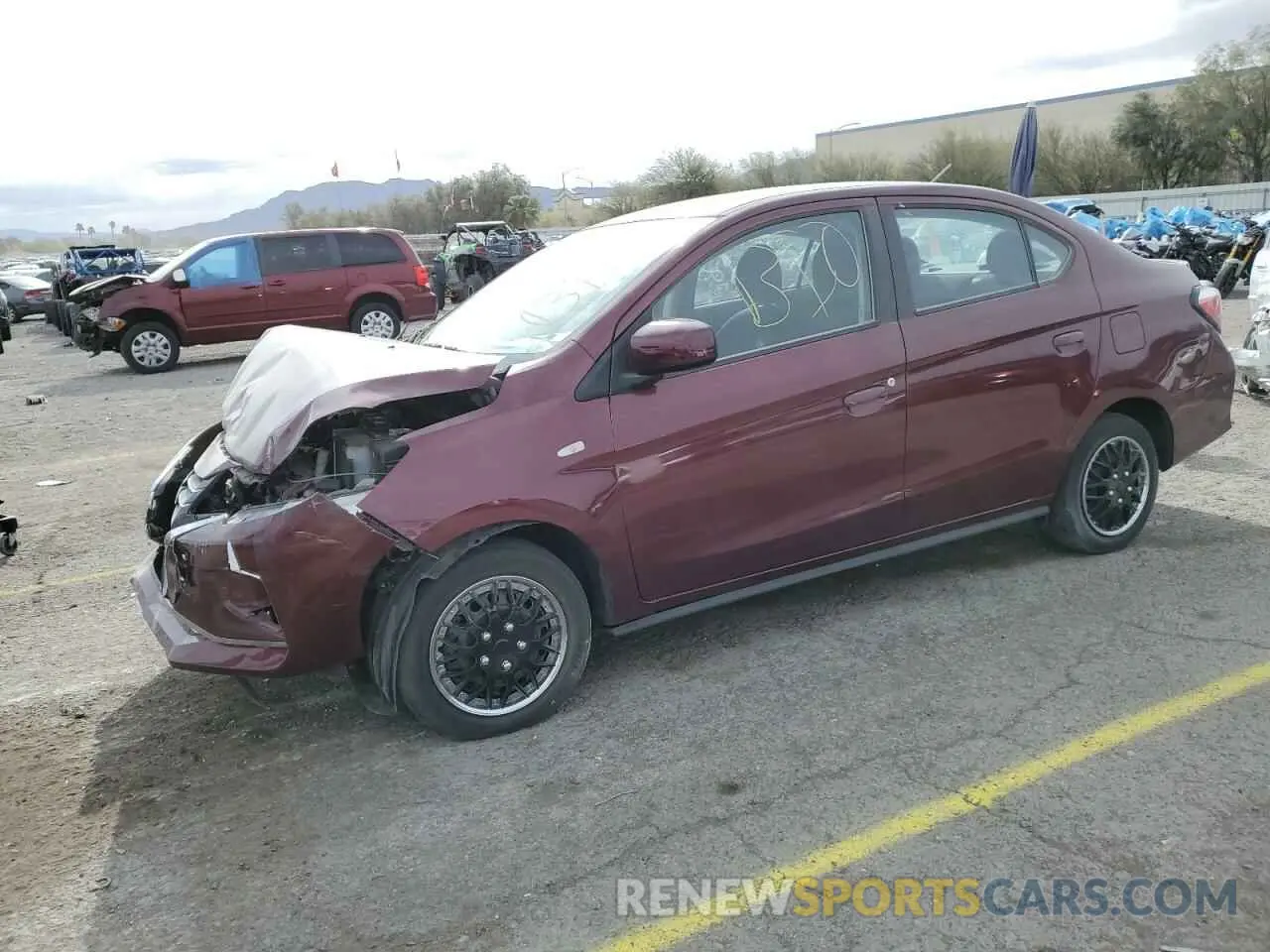 1 fotografías del automóvil dañado ML32FUFJ4MHF02893 MITSUBISHI MIRAGE 2021