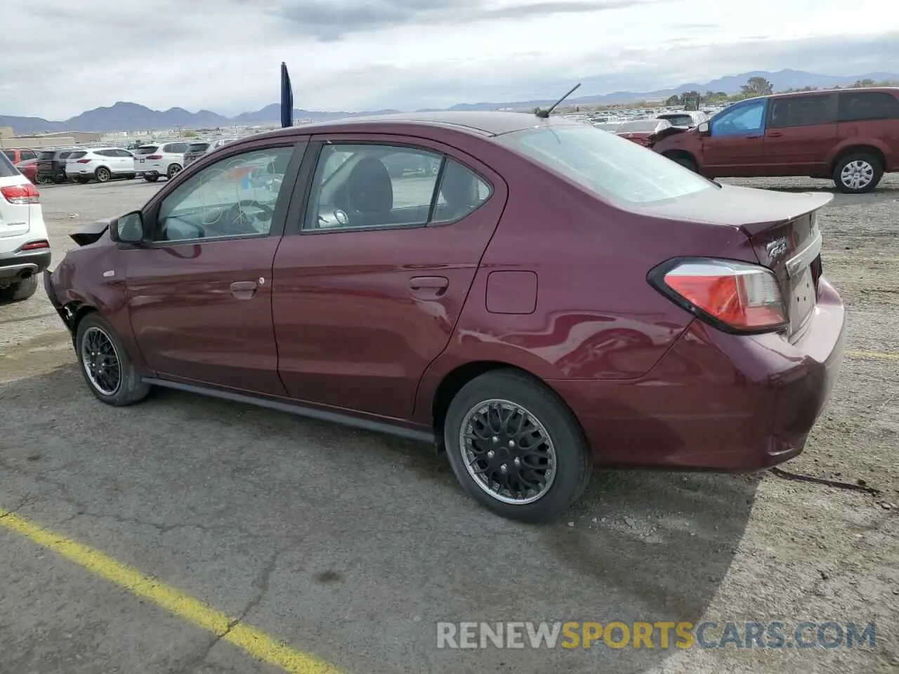 2 fotografías del automóvil dañado ML32FUFJ4MHF02893 MITSUBISHI MIRAGE 2021