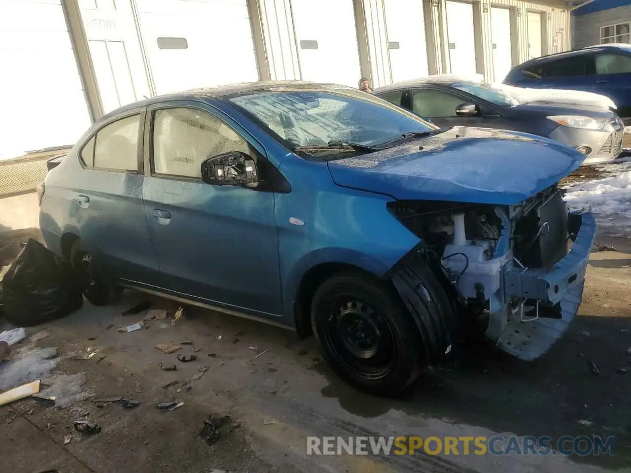 4 fotografías del automóvil dañado ML32FUFJ7MHF00913 MITSUBISHI MIRAGE 2021