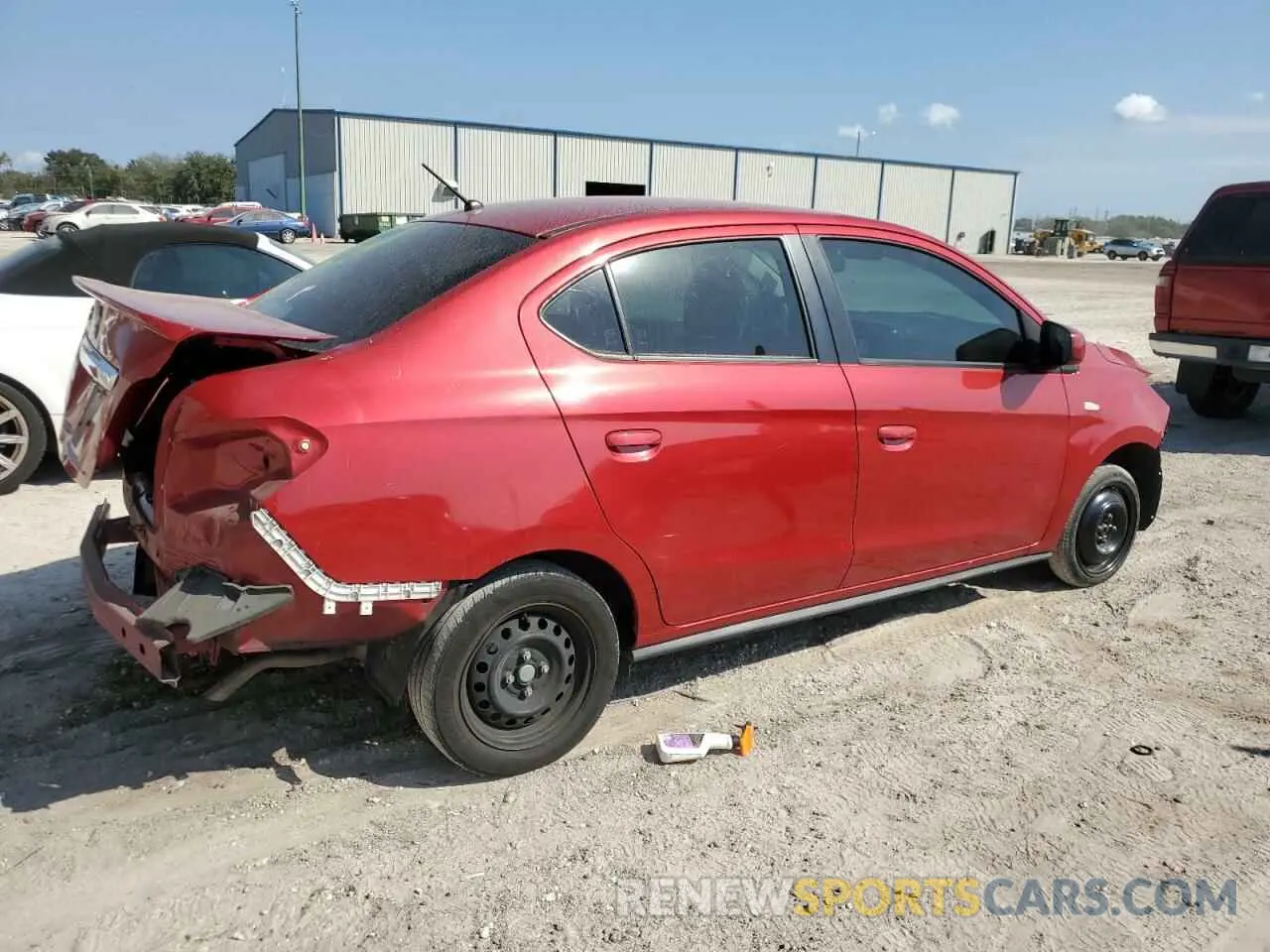 3 fotografías del automóvil dañado ML32FUFJ7MHF04301 MITSUBISHI MIRAGE 2021