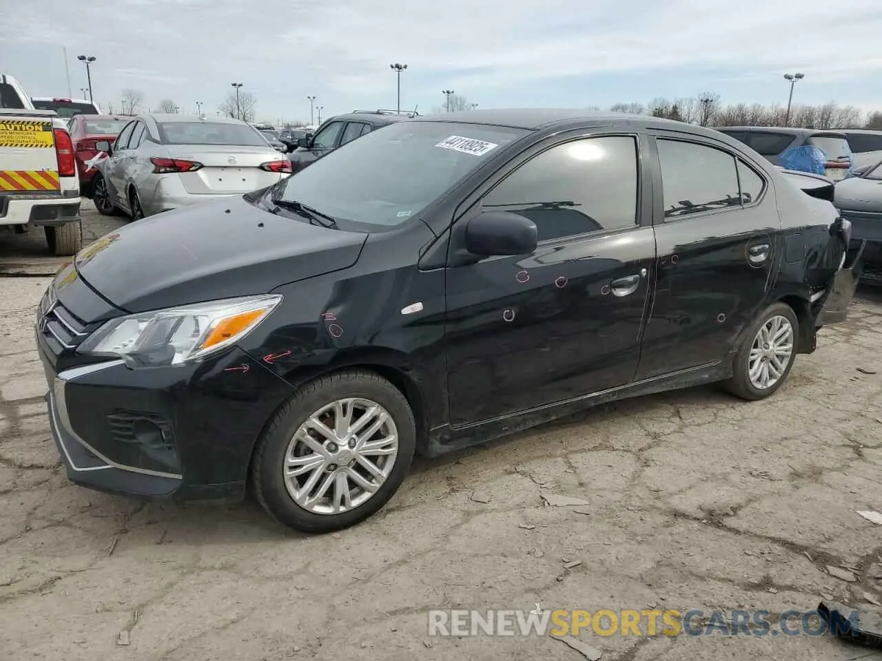 1 fotografías del automóvil dañado ML32FUFJ8MHF04582 MITSUBISHI MIRAGE 2021