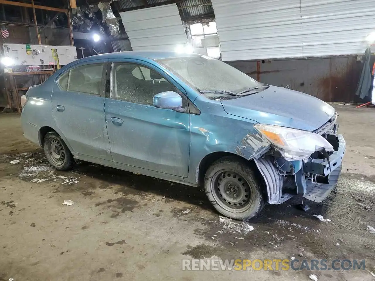 4 fotografías del automóvil dañado ML32FUFJ9MHF02338 MITSUBISHI MIRAGE 2021
