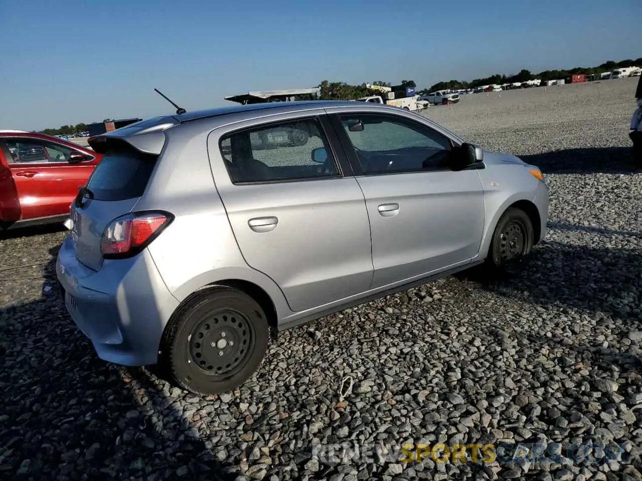 3 fotografías del automóvil dañado ML32AUHJ0NH002711 MITSUBISHI MIRAGE 2022