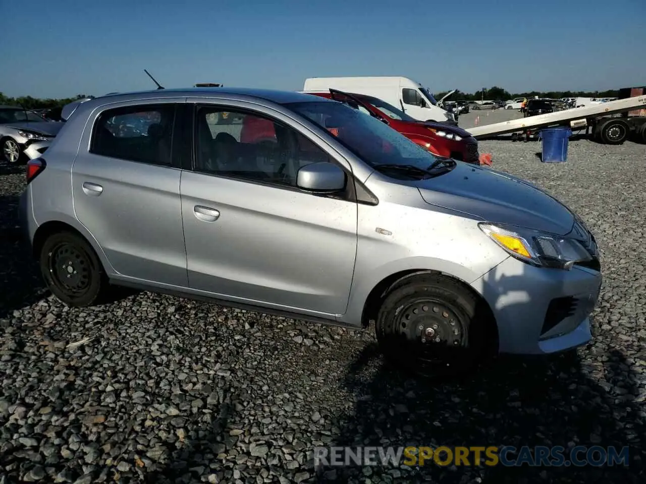 4 fotografías del automóvil dañado ML32AUHJ0NH002711 MITSUBISHI MIRAGE 2022