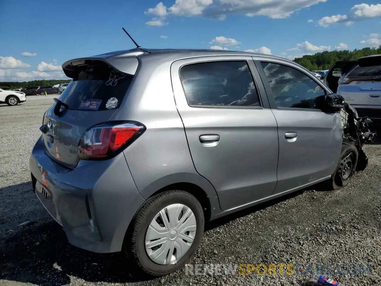 3 fotografías del automóvil dañado ML32AUHJ1NH002054 MITSUBISHI MIRAGE 2022