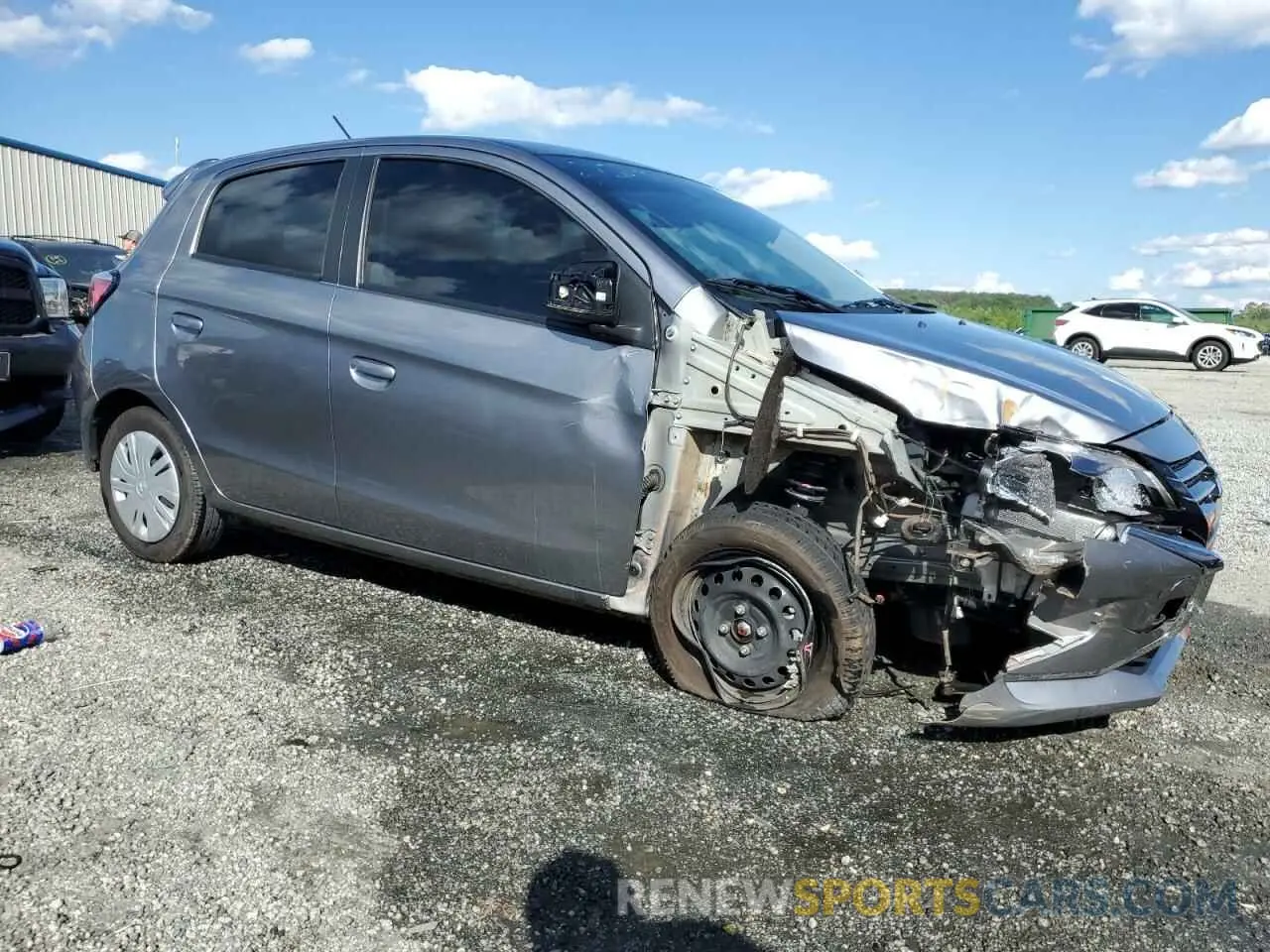 4 fotografías del automóvil dañado ML32AUHJ1NH002054 MITSUBISHI MIRAGE 2022