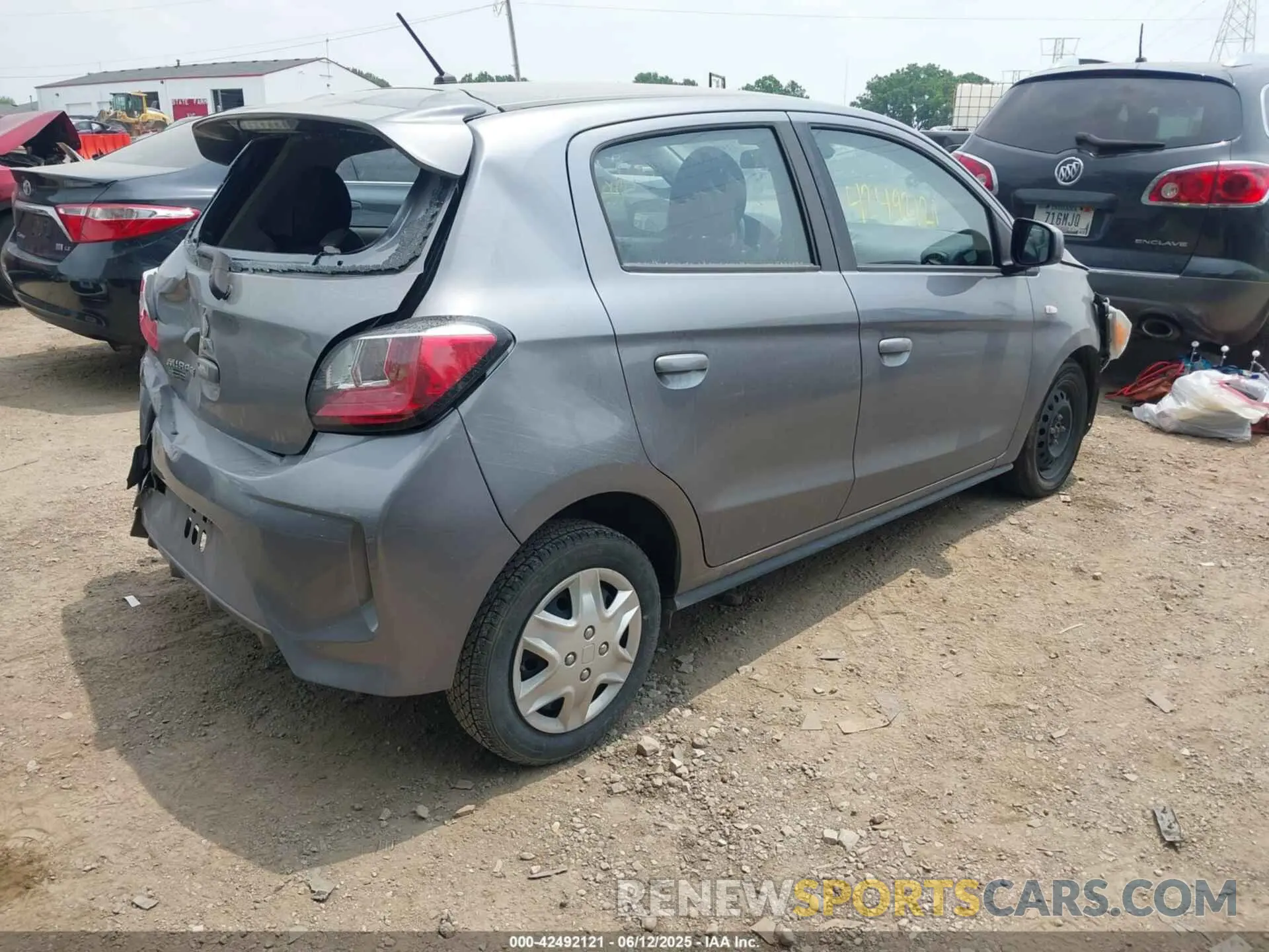 4 fotografías del automóvil dañado ML32AUHJ1NH005276 MITSUBISHI MIRAGE 2022