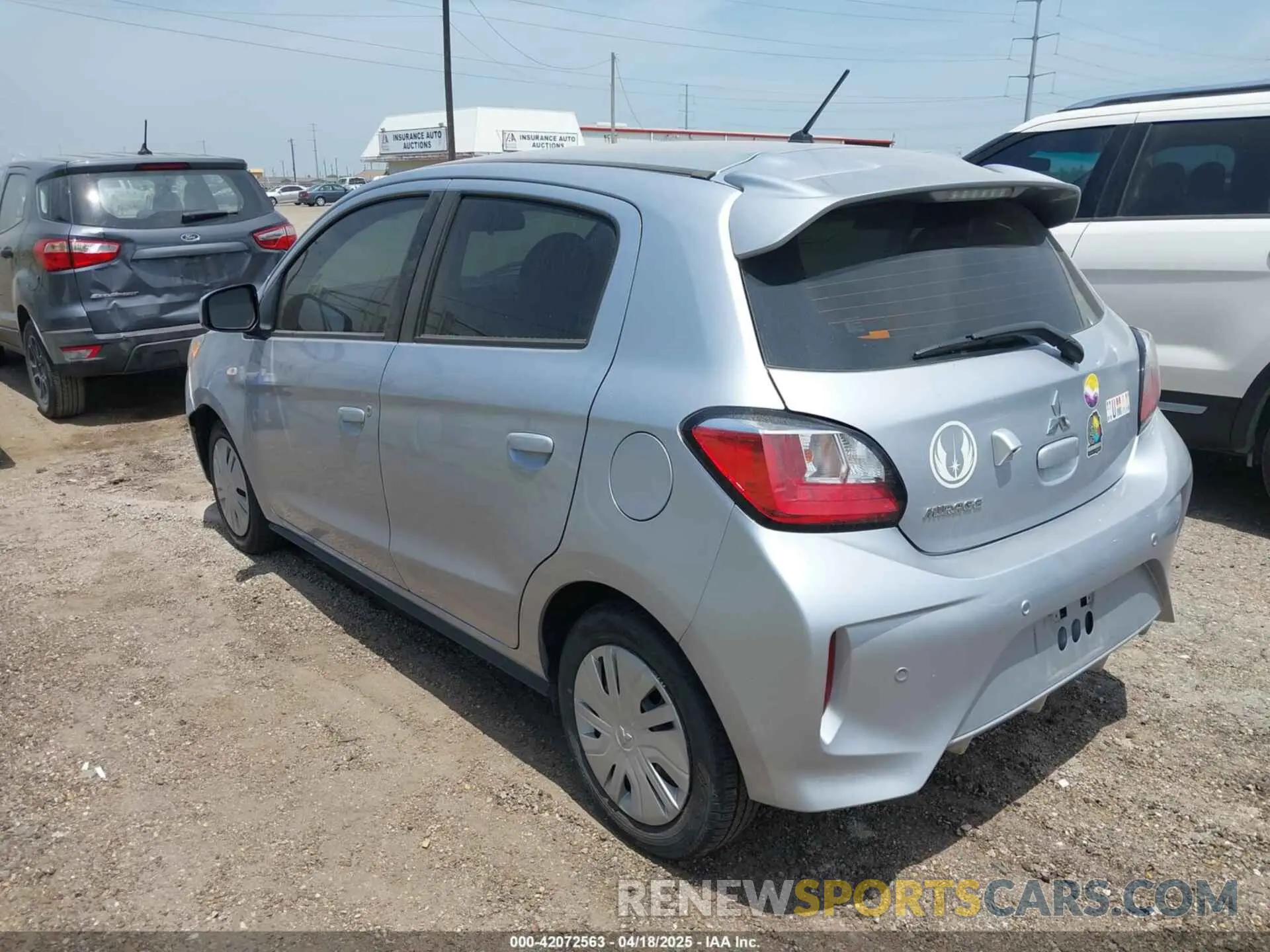 3 fotografías del automóvil dañado ML32AUHJ1NH007979 MITSUBISHI MIRAGE 2022