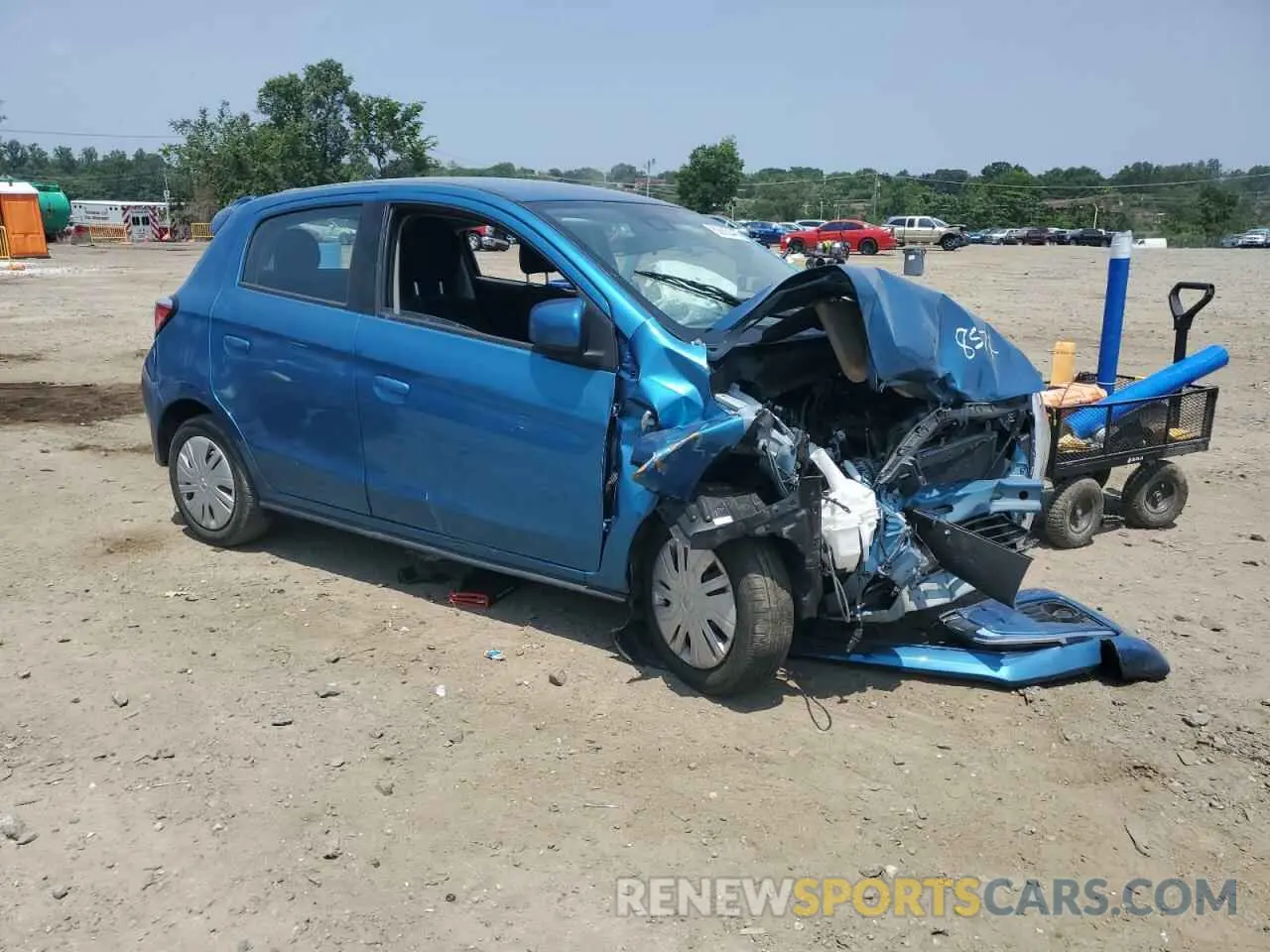 4 fotografías del automóvil dañado ML32AUHJ2NH008574 MITSUBISHI MIRAGE 2022