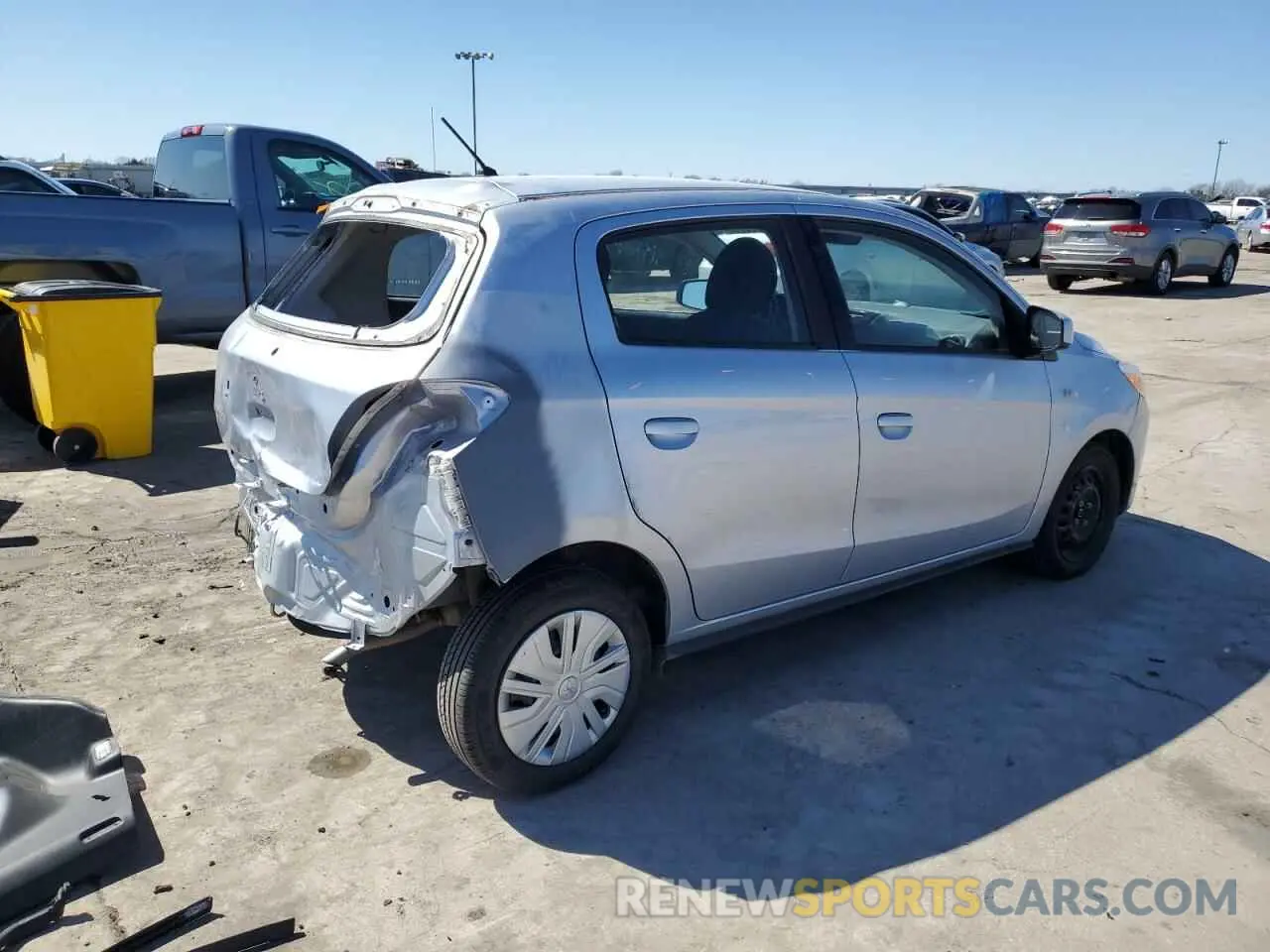 3 fotografías del automóvil dañado ML32AUHJ3NH002069 MITSUBISHI MIRAGE 2022