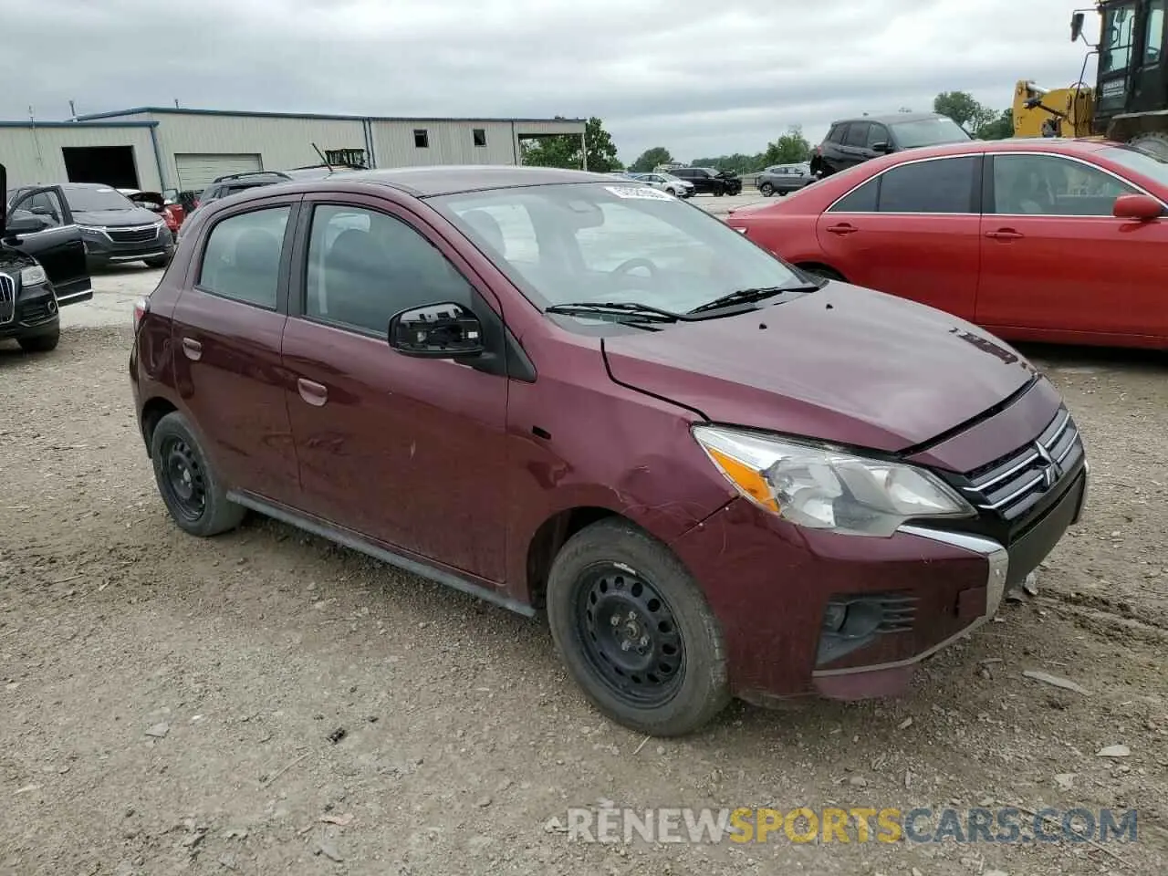 4 fotografías del automóvil dañado ML32AUHJ4NH009497 MITSUBISHI MIRAGE 2022
