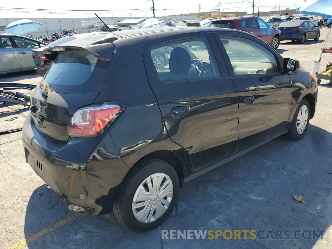 3 fotografías del automóvil dañado ML32AUHJ7NH006996 MITSUBISHI MIRAGE 2022