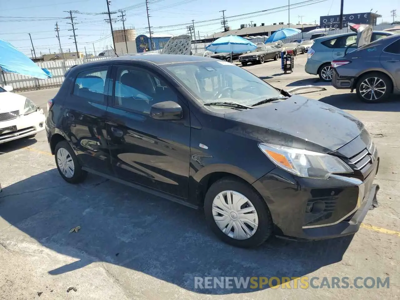 4 fotografías del automóvil dañado ML32AUHJ7NH006996 MITSUBISHI MIRAGE 2022