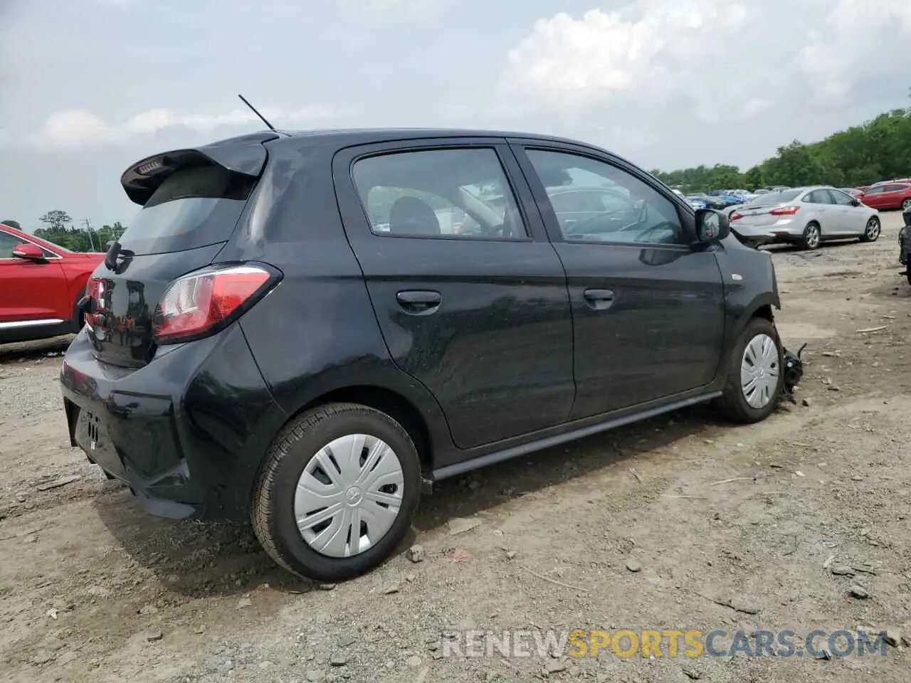 3 fotografías del automóvil dañado ML32AUHJ8NH002844 MITSUBISHI MIRAGE 2022