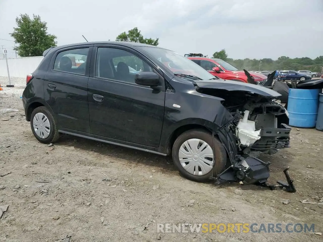 4 fotografías del automóvil dañado ML32AUHJ8NH002844 MITSUBISHI MIRAGE 2022
