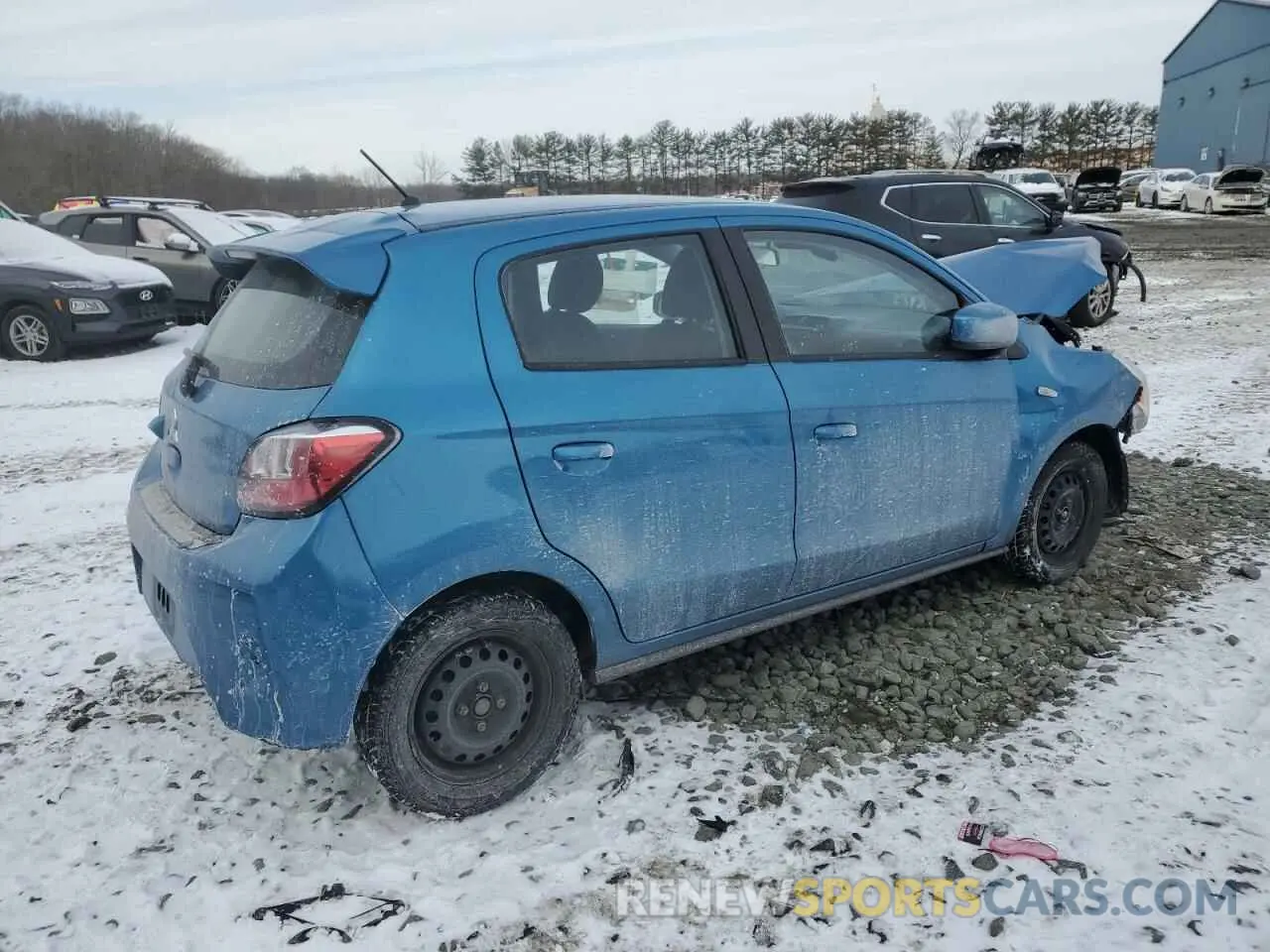 3 fotografías del automóvil dañado ML32AUHJ8NH007185 MITSUBISHI MIRAGE 2022