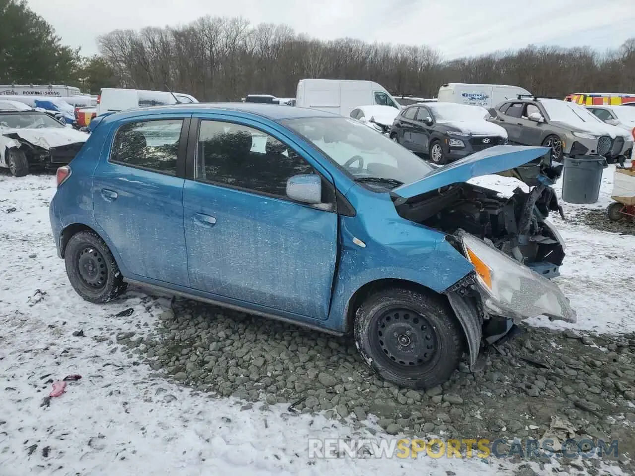 4 fotografías del automóvil dañado ML32AUHJ8NH007185 MITSUBISHI MIRAGE 2022