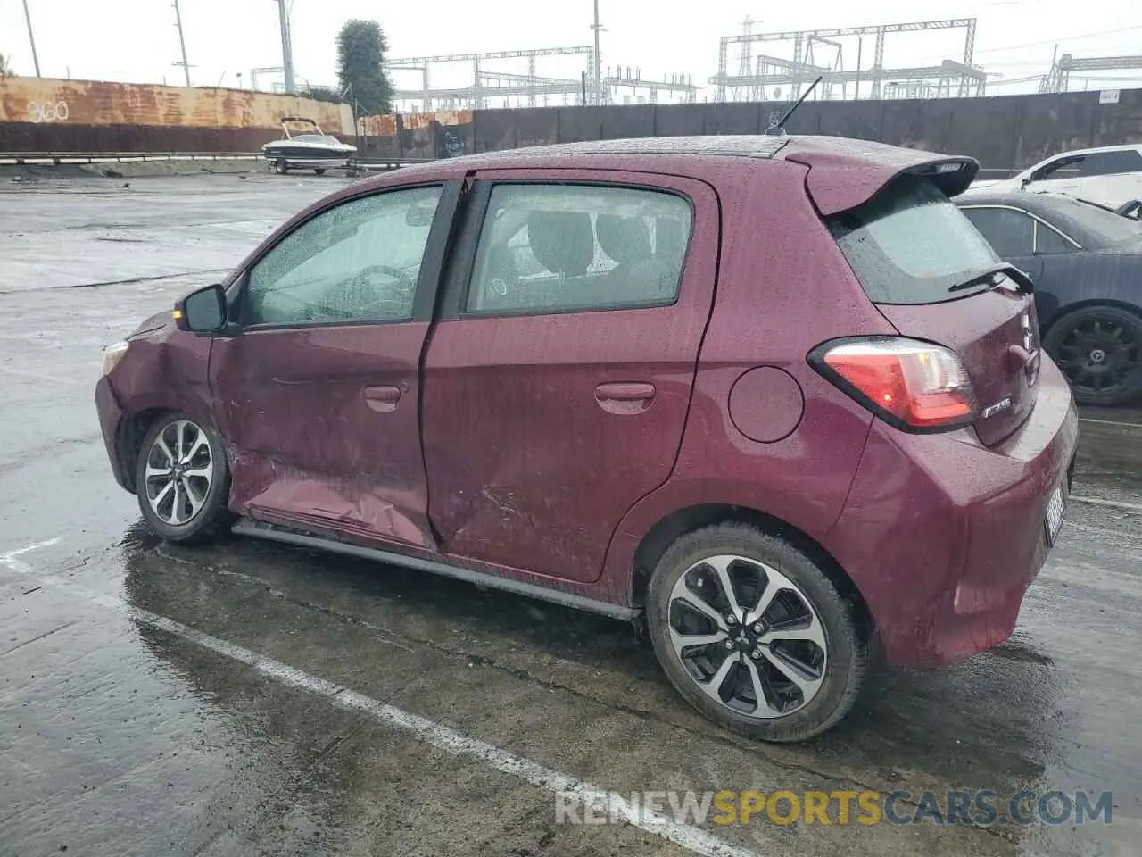2 fotografías del automóvil dañado ML32AWHJ1NH005788 MITSUBISHI MIRAGE 2022