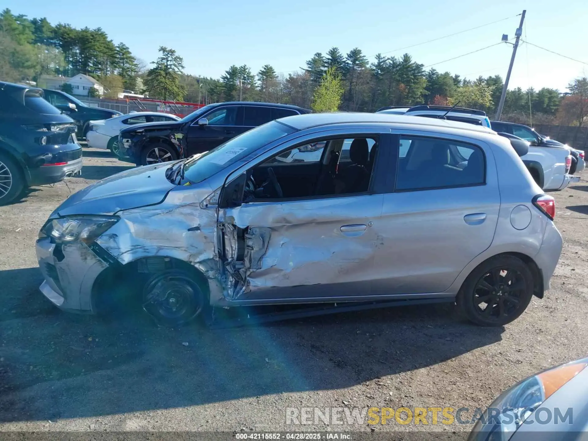 14 fotografías del automóvil dañado ML32AWHJ1NH006102 MITSUBISHI MIRAGE 2022