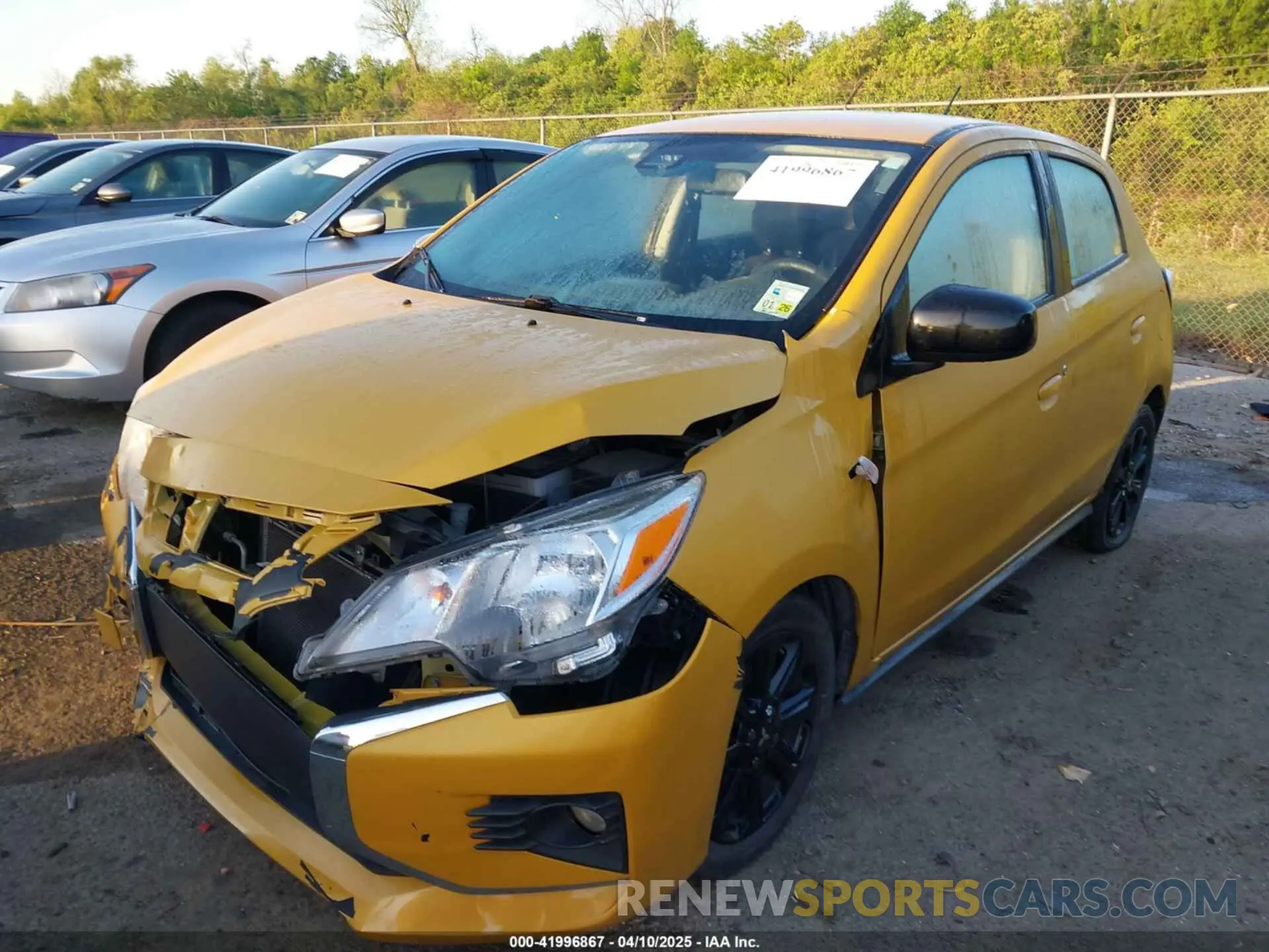 2 fotografías del automóvil dañado ML32AWHJ4NH001122 MITSUBISHI MIRAGE 2022