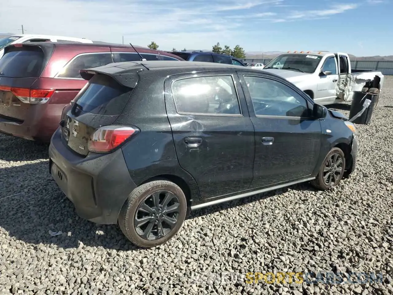 3 fotografías del automóvil dañado ML32AWHJ7NH006900 MITSUBISHI MIRAGE 2022