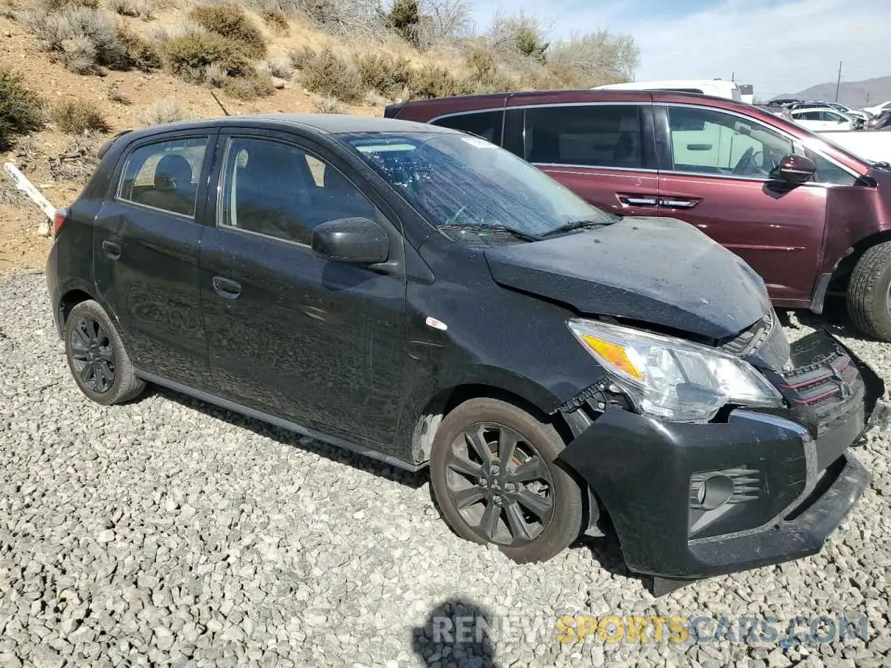 4 fotografías del automóvil dañado ML32AWHJ7NH006900 MITSUBISHI MIRAGE 2022