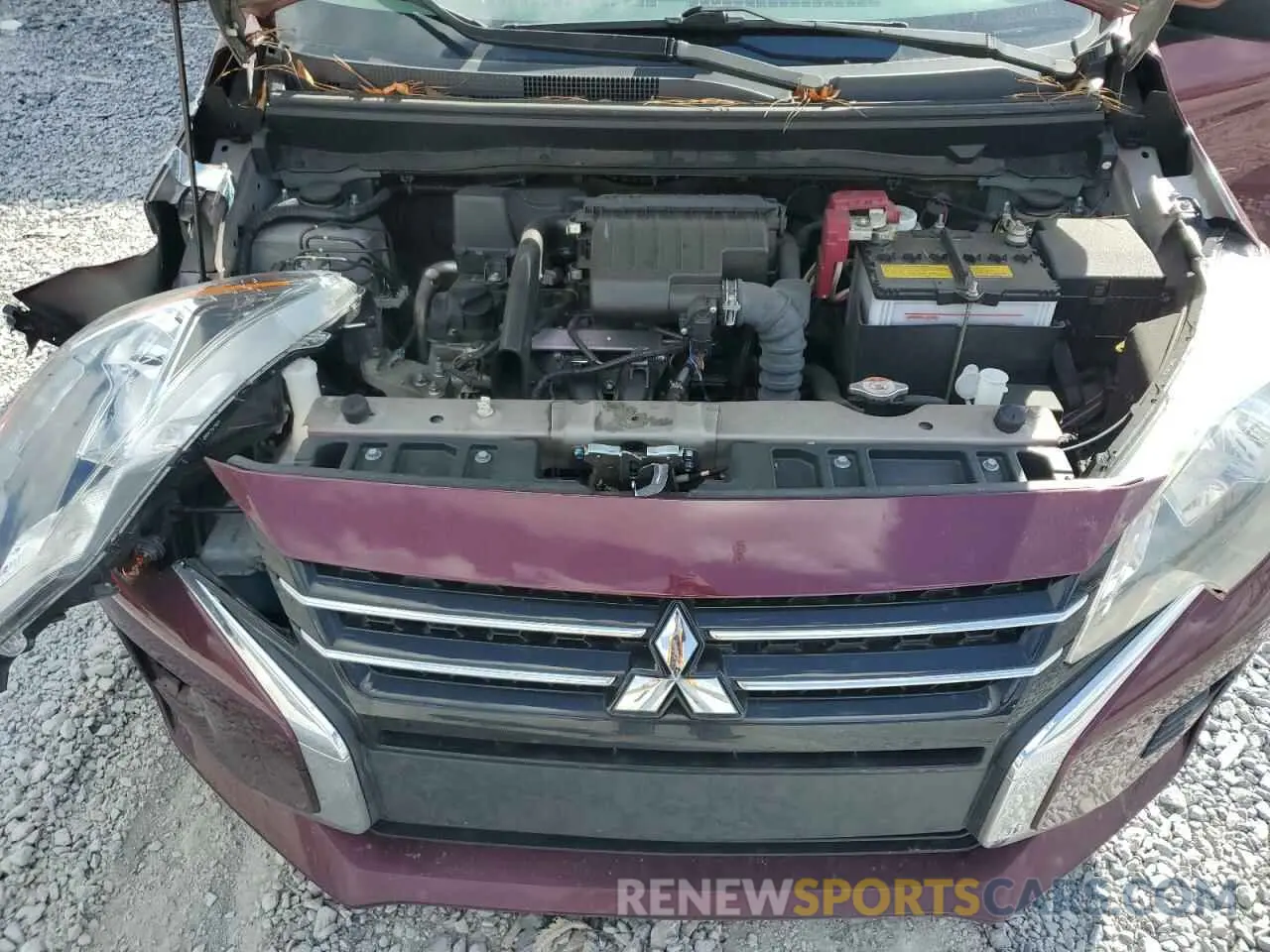 11 fotografías del automóvil dañado ML32FUFJ0NHF00656 MITSUBISHI MIRAGE 2022