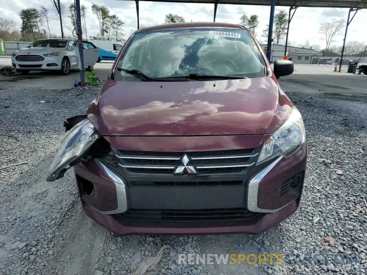 5 fotografías del automóvil dañado ML32FUFJ0NHF00656 MITSUBISHI MIRAGE 2022