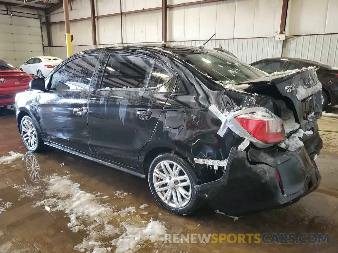 2 fotografías del automóvil dañado ML32FUFJ1NHF03534 MITSUBISHI MIRAGE 2022