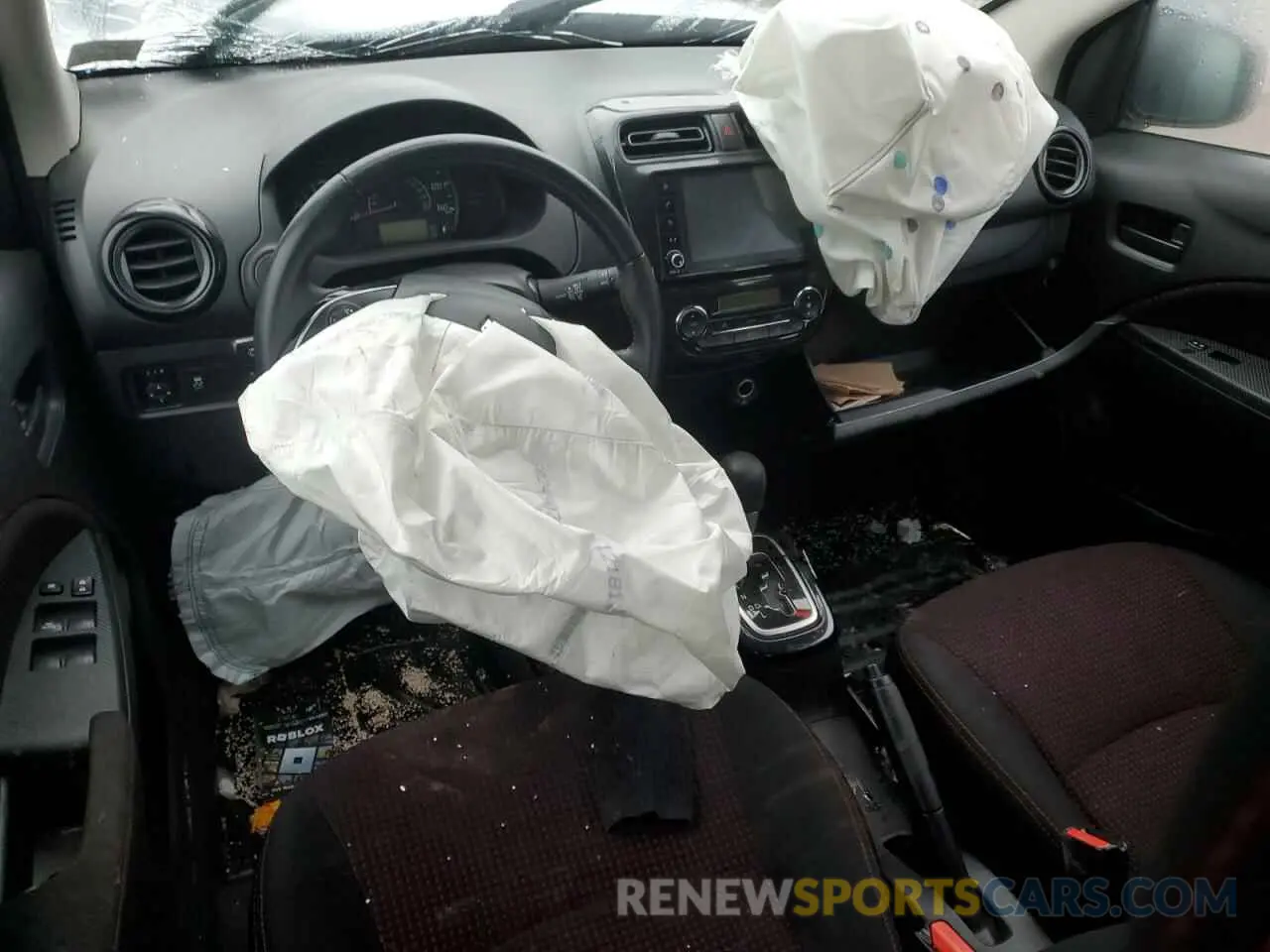 8 fotografías del automóvil dañado ML32FUFJ1NHF07079 MITSUBISHI MIRAGE 2022