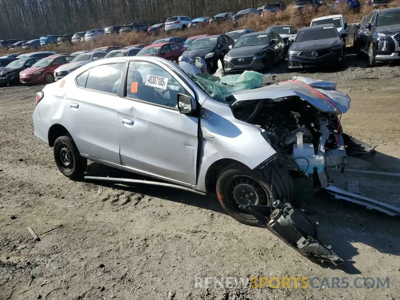 4 fotografías del automóvil dañado ML32FUFJ3NHF08802 MITSUBISHI MIRAGE 2022