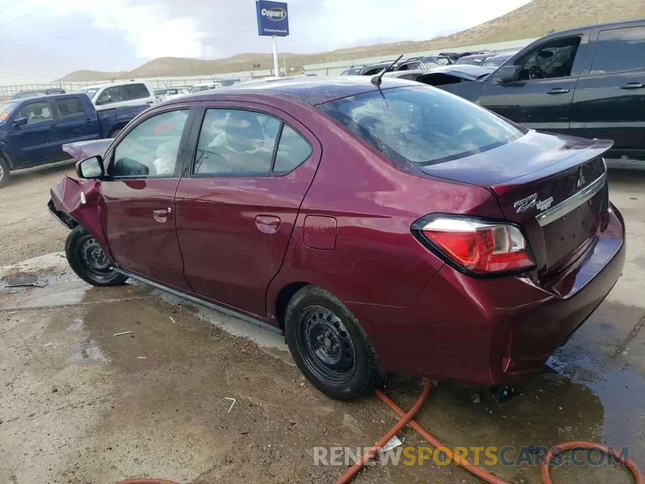 2 fotografías del automóvil dañado ML32FUFJ4NHF03818 MITSUBISHI MIRAGE 2022