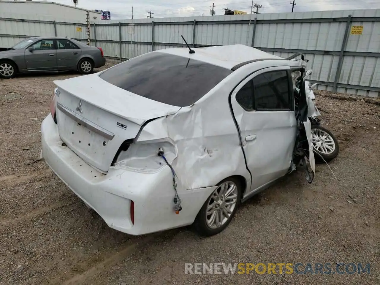 4 fotografías del automóvil dañado ML32FUFJ5NHF01057 MITSUBISHI MIRAGE 2022