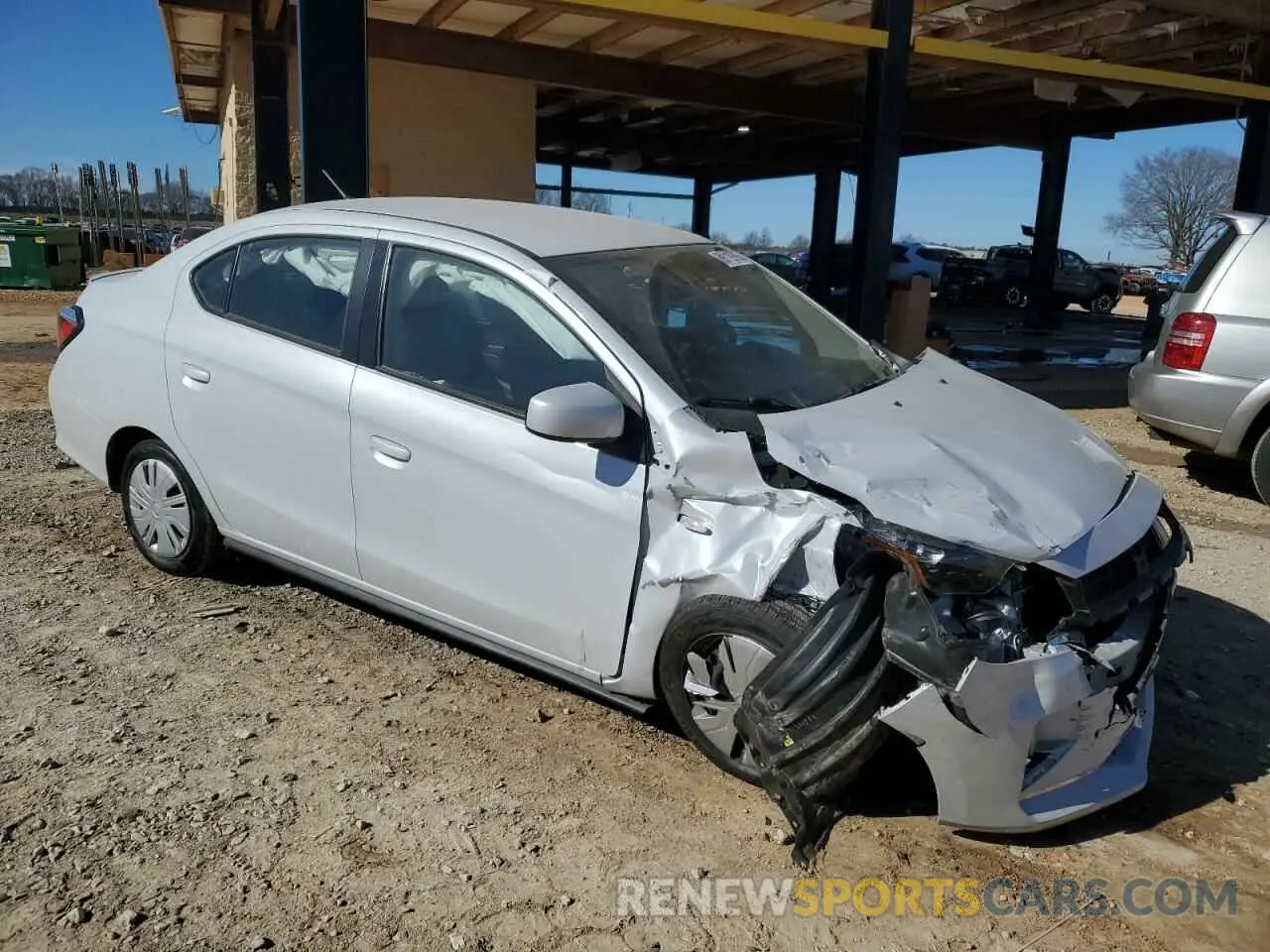 4 fotografías del automóvil dañado ML32FUFJ5NHF05965 MITSUBISHI MIRAGE 2022