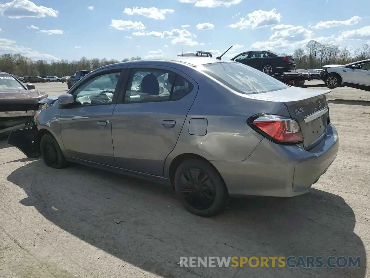 2 fotografías del automóvil dañado ML32FUFJ8NHF02168 MITSUBISHI MIRAGE 2022